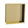 Just Taps Vos Square Wall Mounted Shower Niche 300mm x 300mm-Brushed Brass