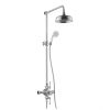 Just Taps Grosvenor Thermostatic Exposed Mixer Shower with Fixed Head Shower Kit Chrome