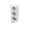 Saneux COS 3 way thermostatic shower valve kit with knurled handles - Chrome