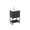 Saneux KINGSBURY 50cm 1 drawer floor standing unit - Matt Anthracite