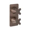 Just Taps KONO Thermostatic concealed 2 outlet shower valve (both handles included) Brushed Bronze