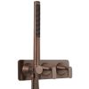Just Taps KONO Thermostatic concealed 2 outlet shower valve with attached handset (both handles included) Brushed Bronze
