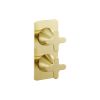 Just Taps KONO Thermostatic concealed 2 outlet shower valve (both handles included) Brushed Brass