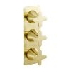 Just Taps KONO Thermostatic concealed 3 outlet shower valve (both handles included) Brushed Brass 