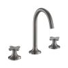 Just Taps KONO 3 hole deck mounted basin mixer (both handles included) Brushed Black