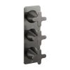 Just Taps KONO Thermostatic concealed 3 outlet shower valve (both handles included) Brushed Black