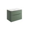 Crosswater Glide II 700 Sage Green Unit with Gold Vein Estatuario Worktop