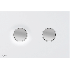 Alca Dot Dot flush plate - matt white/matt chrome