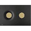 Alca Dot Dot flush plate - matt black/matt gold