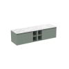 Saneux MONUMENT 160cm Kit - 2 x 60cm 1 Drawer wall mounted unit & 2 x 20cm Spacers - Matt Sage