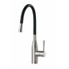 Clearwater Morpho Kitchen mixer Tap Brushed Nickel / Black Hose
