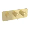 Saneux EDEN 3 way handles & plate finish kit in landscape (for ED021L.BB) - Brushed Brass (PVD)