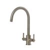 Clearwater Rococo Twin Lever Kitchen mixer Tap Brushed Nickel