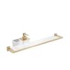 Crosswater Rotar Shelf 600mm with Soap Dispenser & Tumbler Holder Brushed Brass