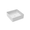 Saneux SIENNA 36x36cm square countertop washbasin - Gloss White