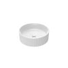 Saneux SIENNA 37cm round countertop washbasin - Fluted form - Gloss White