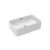 Saneux SIENNA 48x31.5cm rectangular countertop washbasin - with Overflow - Gloss White