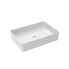 Saneux SIENNA 50x34cm rectangular countertop washbasin - Gloss White