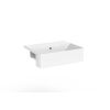 Saneux SIENNA 50x40cm square semi-recessed washbasin 0TH- Gloss White