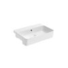 Saneux SIENNA 56x41cm square semi-recessed washbasin 0TH- Gloss White