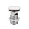Crosswater Ceramic Basin Click Clack Waste (slotted) White Gloss