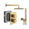 Abacus Shower Pack 3 - Square - Brushed Brass