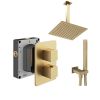 Abacus Shower Pack 4 - Square - Brushed Brass