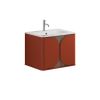 Crosswater Tambour 600mm One Drawer Wall Hung Vanity with 1TH Basin-Soft Clay