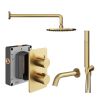 Abacus Shower Pack 5 - Round - Brushed Brass