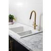 Clearwater Topaz J Spout Kitchen mixer Tap Brushed Brass