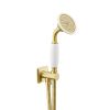 Just Taps Grosvenor Water Outlet and Holder with Hand-Shower, Side Fixing Brushed Brass