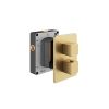 Abacus EZ Box 2.0 Thermostatic Shower Valve 1 Way Brushed Brass Square Handles