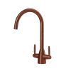 Clearwater Tutti Twin Lever Kitchen mixer Tap Regency Copper