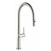 Abode Tubist Single Lever Kitchen mixer Tap with Pull Out spray Brushed Nickel