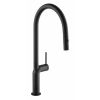 Abode Tubist Single Lever Kitchen mixer Tap with Pull Out spray Matt Black