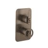 Crosswater Union 2 Handle Trimset Lever Brushed Black Chrome 