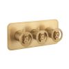 Crosswater Union 3 Handle Wheel Trimset Union Brass