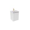 Saneux MONUMENT 40cm 1 door wall hung unit - Matt White