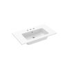 Saneux UNI 80x47cm washbasin 3TH -  Gloss White