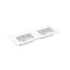 Saneux UNI 120x47cm 2 bowl washbasin 0TH - Gloss White