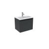 Saneux UNI 50cm 1 drawer wall mounted unit - Matt Anthracite