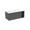 Saneux UNI 100cm Kit - 80cm 1 Drawer wall mounted unit & 20cm Spacer - Matt Anthracite