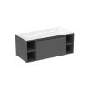 Saneux UNI 100cm Kit - 60cm 1 Drawer wall mounted unit & 2 x 20cm Spacers - Matt Anthracite