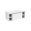 Saneux UNI 100cm Kit - 60cm 1 Drawer wall mounted unit & 2 x 20cm Spacers - Matt White