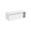 Saneux UNI 120cm Kit - 100cm 1 Drawer wall mounted unit & 20cm Spacer - Matt White