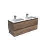 Saneux UNI 120cm 4 drawer wall mounted unit - English Oak