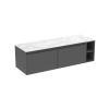 Saneux UNI 140cm Kit - 2 x 60cm 1 Drawer wall mounted unit & 20cm Spacer - Matt Anthracite