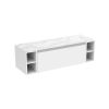 Saneux UNI 140cm Kit - 100cm 2 Drawer wall mounted unit & 2 x 20cm Spacers - Matt White