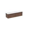 Saneux UNI 160cm Kit - 2 x 80cm 1 Drawer Wall Mounted Unit - English Oak