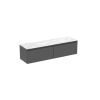 Saneux UNI 160cm Kit - 2 x 80cm 1 Drawer Wall Mounted Unit - Matt Anthracite